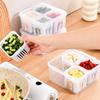Four/Six Grids Onion Ginger Storage Container Transparent Food Fresh-keeping Holder  Kitchen