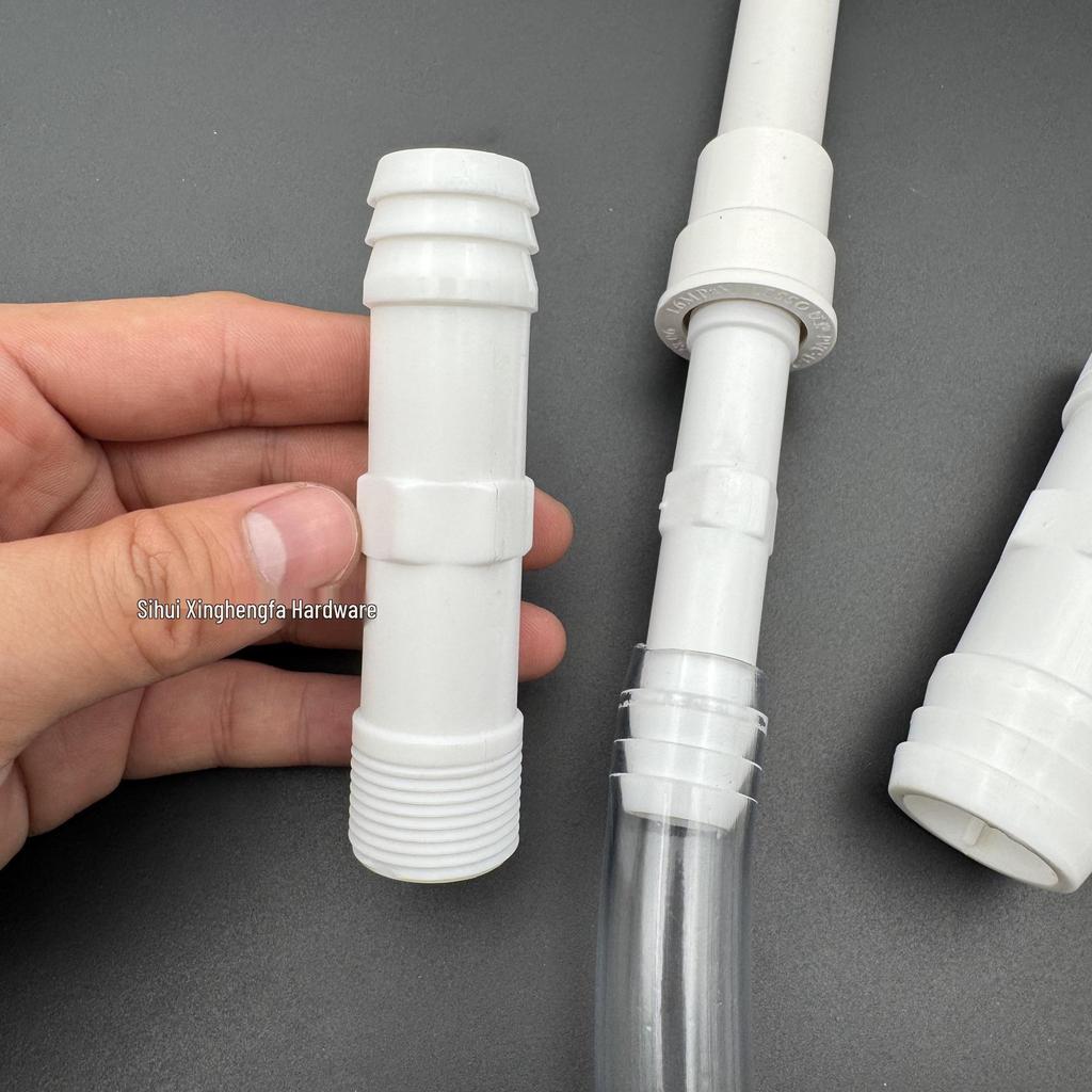 Пластиковый шланговый соединитель с зазубринами, зеленая головка, с удлинителем с наружной резьбой 1 дюйм