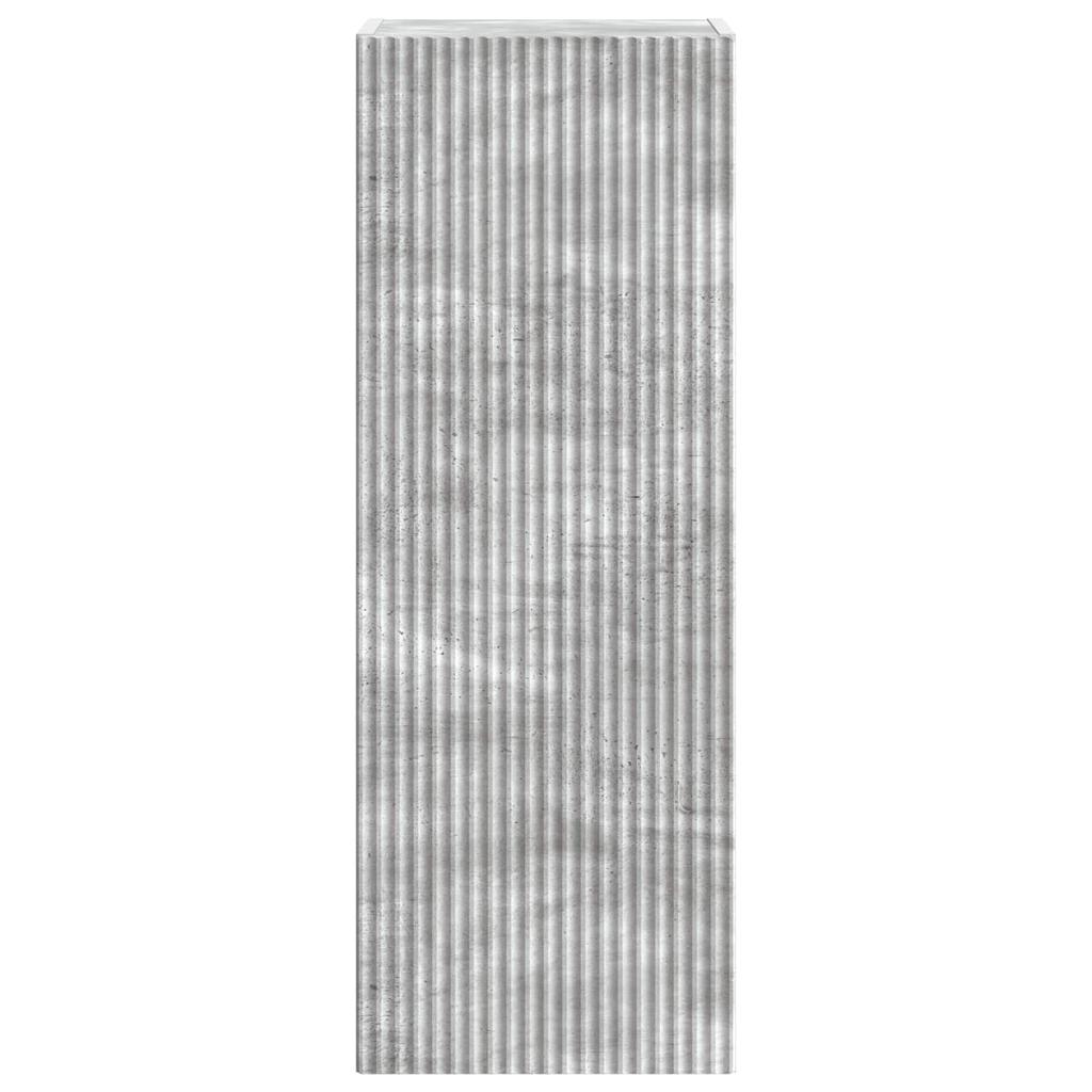Wall Mounted Cabinet Concrete Grey 33 x 34.5 x 90 cm Particleboard