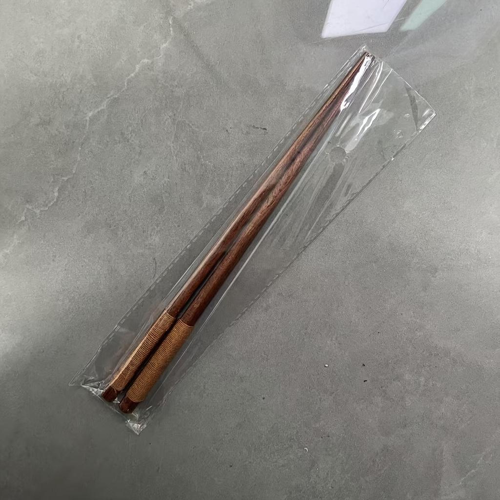 1 Pair of Twisted Wire Wind Wood Chopsticks, Anti Roll Rosewood Bamboo Chopsticks, Household Tableware Chopsticks, High-quality Wooden Chopsticks