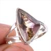 Natural Ametrine Gemstone Handmade 925 Solid Silver Jewelry Ring Size 5.5 J3p97