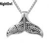 Крутой амулет Подвеска в виде хвоста косатки Очарование Ожерелье из нержавеющей стали