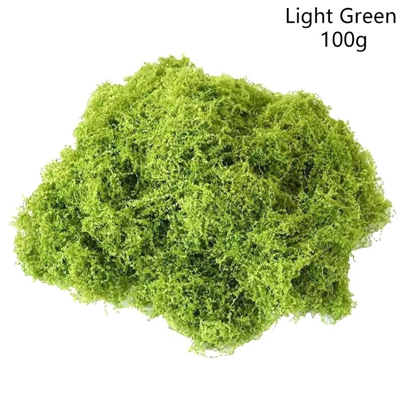 100G Fake Moss Diy Crafts Artificial Moss Faux Green Plants Home Room Garden Decoration Mini Landscape Fake Grass
