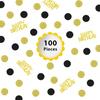 Happy Birthday Party Confetti for Table Glitter Black and Gold Birthday Table Confetti,Sprinkling Scatter Circle Dots Birthday Confetti Paper for