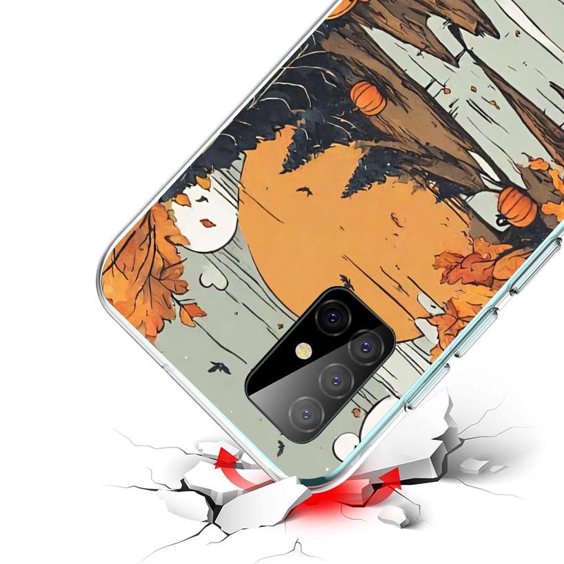 Чехол для телефона 'Счастливая осень с тыквой' для Samsung Galaxy A12 A22 A32 A52 A72 A02S Чехол для телефона Note 20 Ultra 10 S10 Plus A51