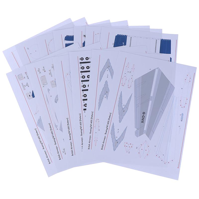 1:144 Boeing 747 Самолет Гражданская авиация Авиалайнер DIY 3D Бумажная модель карты Набор