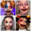 Хэллоуин Временные тату-наклейки Водонепроницаемые Ужас Губы DIY Наклейки Большой рот Поддельные татуировки Шрам Специальный макияж для лица Смешной