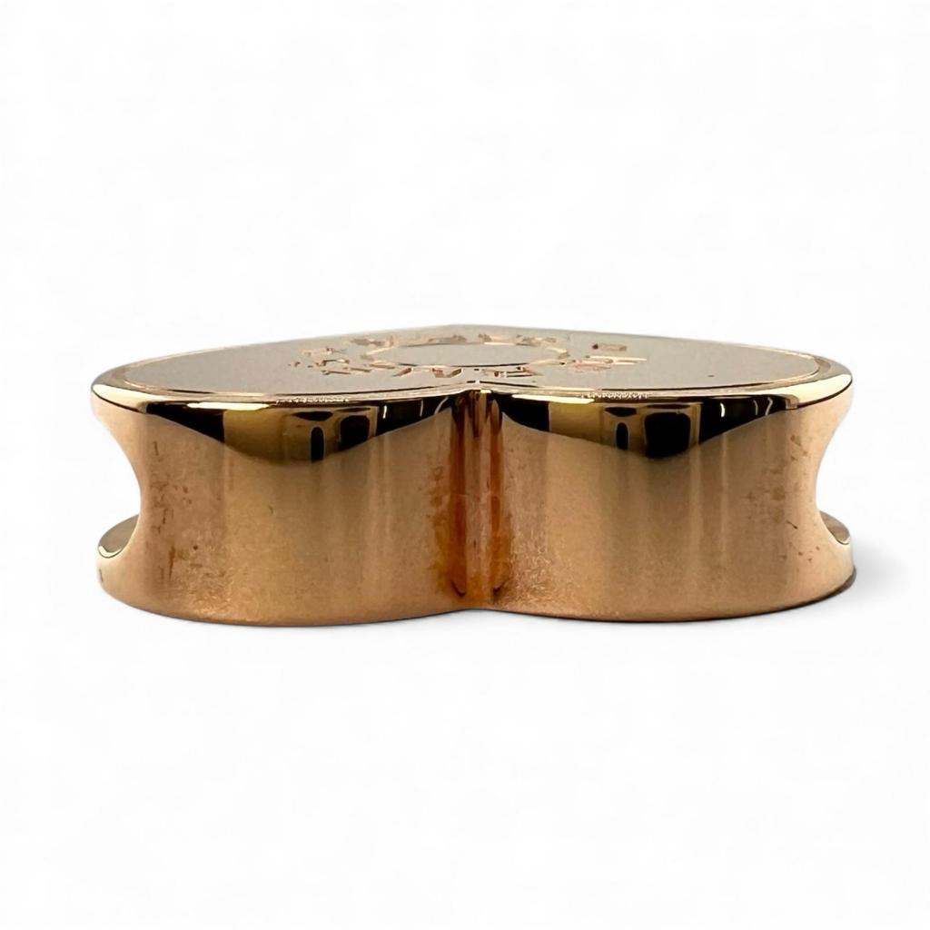 Безупречное кольцо-зажим для шарфа HERMES Twilly Ring Сердце Розовое золото Женское Б/у