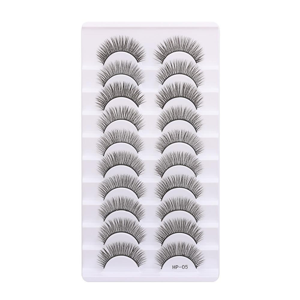 10 Pairs Natural Long False Eyelashes Fluffy Manga Lashes Fake Lashes  Eye Makeup Tool
