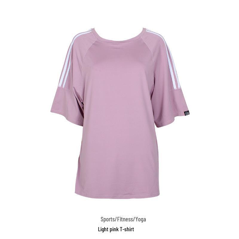 2024 Новая летняя футболка свободного кроя с коротким рукавом для йоги и бега