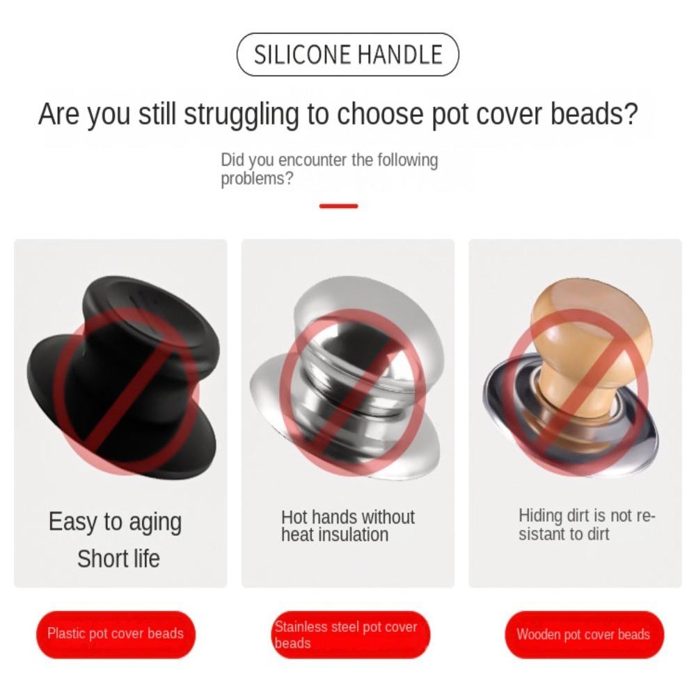 Запасная ручка-кнопка для крышки кастрюли, силиконовая ручка для крышки сковороды, ручки для крышек посуды, кухня