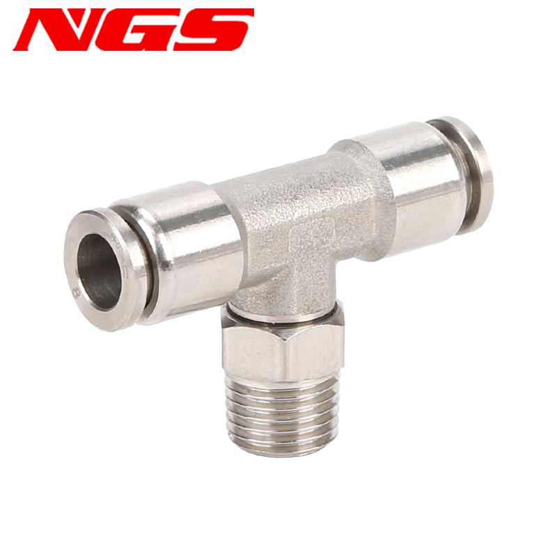 SUS 304 Stainless Steel Pneumatic Hose Fitting PC PCF PL PE PU 8mm Full Metal Quick Release Pipe Connector Joint 1/2 1/8 1/4 3/8 Engine Gaskets 6