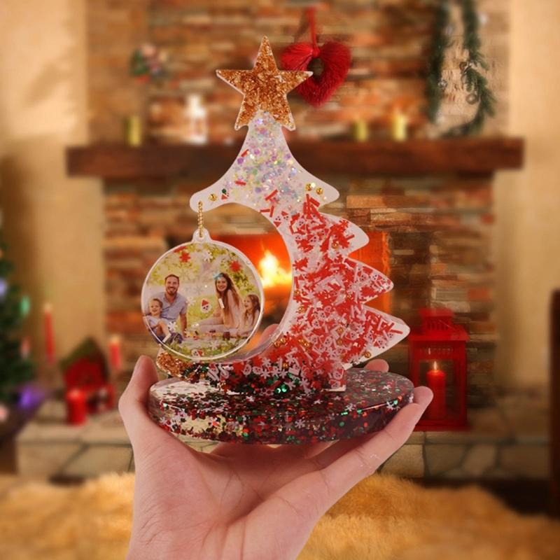 Christmas Tree Silicone Mold Epoxy Resin Mold Table Ornament Making Tool for Making Craft Decorations Easy To Clean