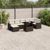 VidaXL Garden Lounge Set 8 Pcs with Brown Cushions Wicker 3267433