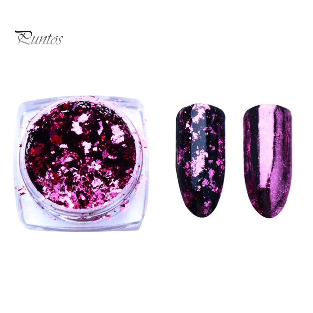 Puntos Nail Art Manicure Decor 0.2g Shiny Paillettes Foil Glitter Sequins Mirror Powder