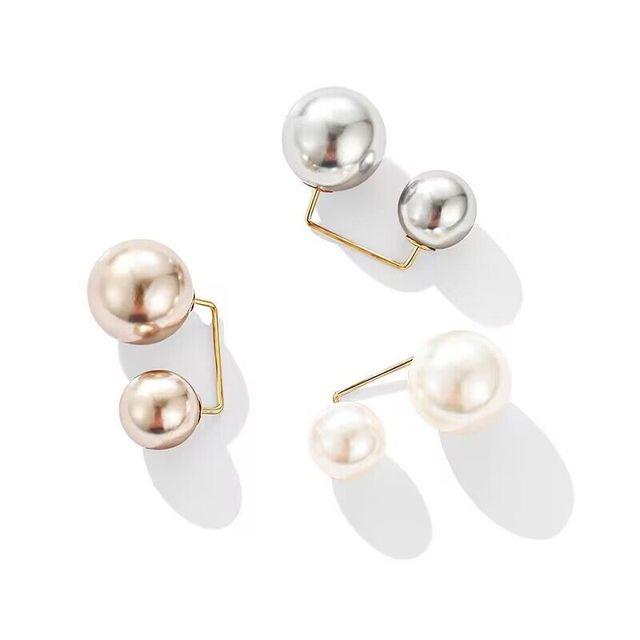 3Pcs/Set Double Pearl Brooch Pins Anti-fade Exquisite Elegant Brooches for Women Sweater Cardigan Clip Coat Summer Dress Jewelry