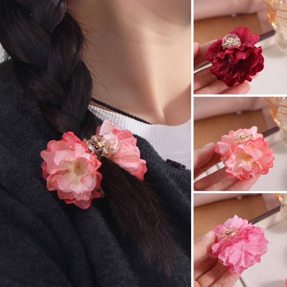 Cloth Children Hair Catches Simulated Flower Hair Crab Clip French Flower Hair Claw Beach