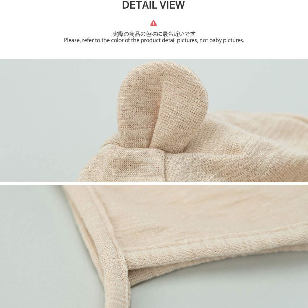 Детская шапка Bebe Bear, детская шапка, детская шапка, детская шапка с изображением животных, детская шапка [Подлинный продукт] (46(3~6M)см, КРЕМОВЫЙ)