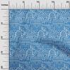 Ткань Cotton Flex Medium Blue с геометрическим узором для африканских проектов в стиле «декор», напечатанная по ярдам, 40 дюймов