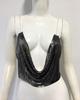 Metallic Sequin Sleeveless Crop Top For Nightclub Fashion Women Summer