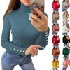 Women's Fashion Casual Solid Color Sweater Long Sleeve Slim Sweater Pullover Top