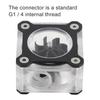 Water Cooling Flow Meter Transparent PMMA Computer Accessories G1 4 Thread(Noir )
