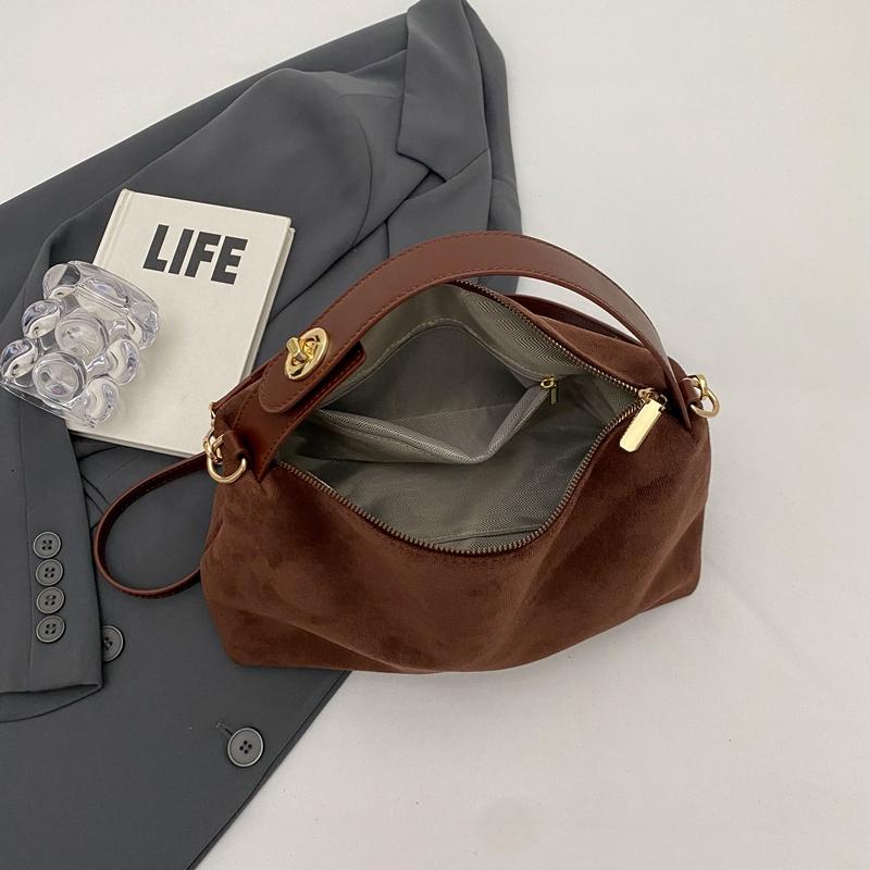 Продвинутое чувство ретро-стиля женская сумка из нубуковой кожи, новая осенняя вместительная сумка через плечо на одно плечо