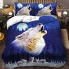 3D Wolf Bedding Set Black White Duvet Cover For Adults Bedroom Luxury Comforter Set Queen King 220x240 Size Aniaml Bed Set