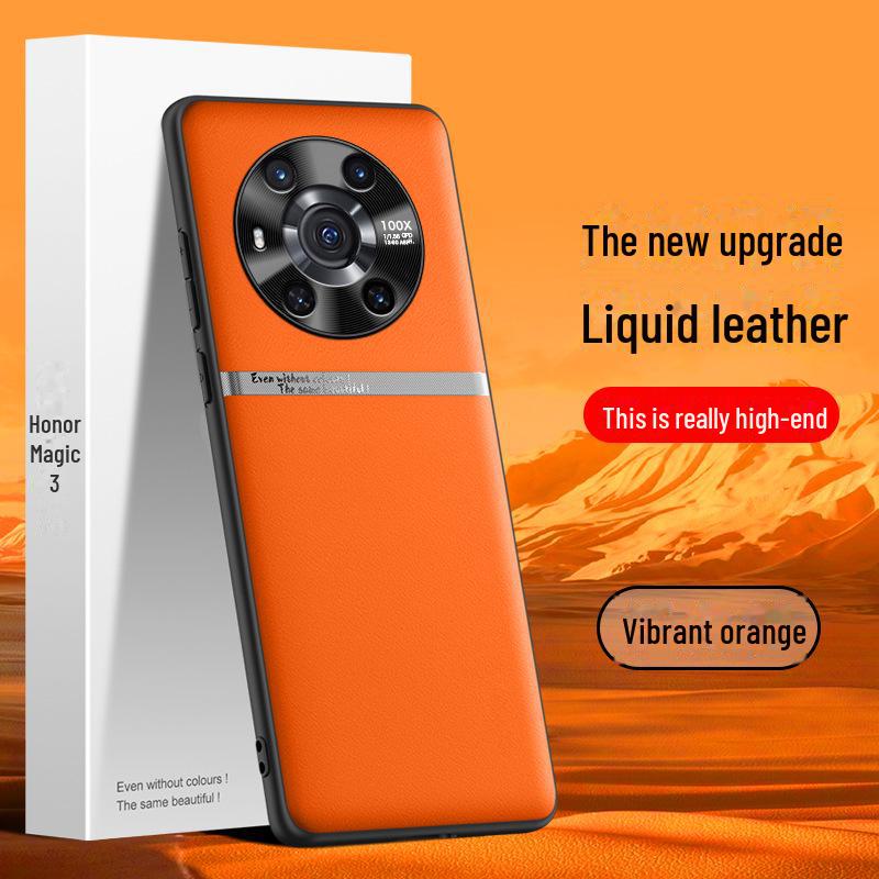 Чехол Liquid Leather для Honor Magic 3 — защита от падения, загрязнения, защитный чехол