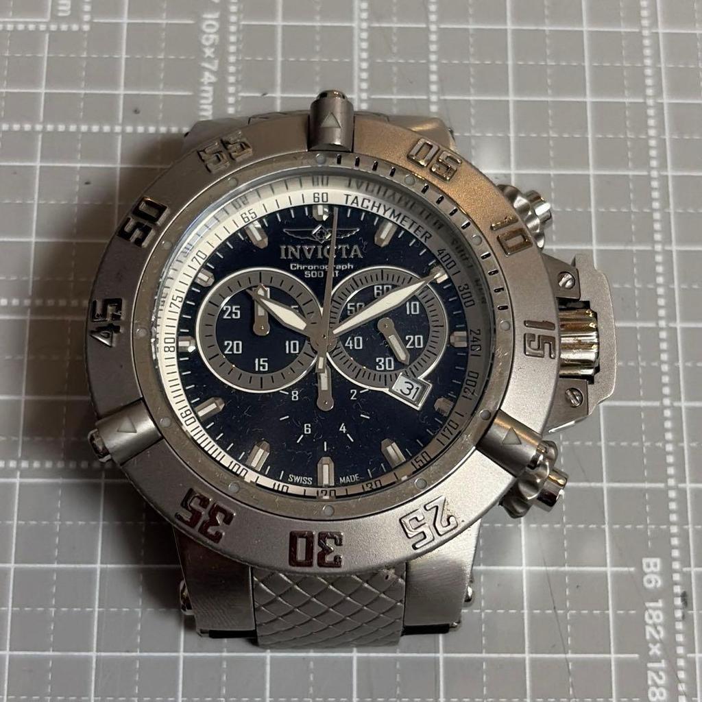Б/у invicta invicta мужской хронограф кварцевый без батарейки ремешок