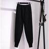 Women Pants Autumn and Winter Black Casual Knitted Pants Loose Elastic Nine Points Harlan Radish Pencil Pants