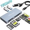 8-в-1 USB 3.2 Gem2 10 Гбит/с Устройство для чтения карт CFexpress Многофункциональное устройство для чтения карт CF Express Type B/SD/TF/CF/XD/MS
