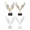 Resin Eagle Figurine Home Decor Abstract Eagle Wing Statue Sculpture Ornament Crafts Office Desk Dec