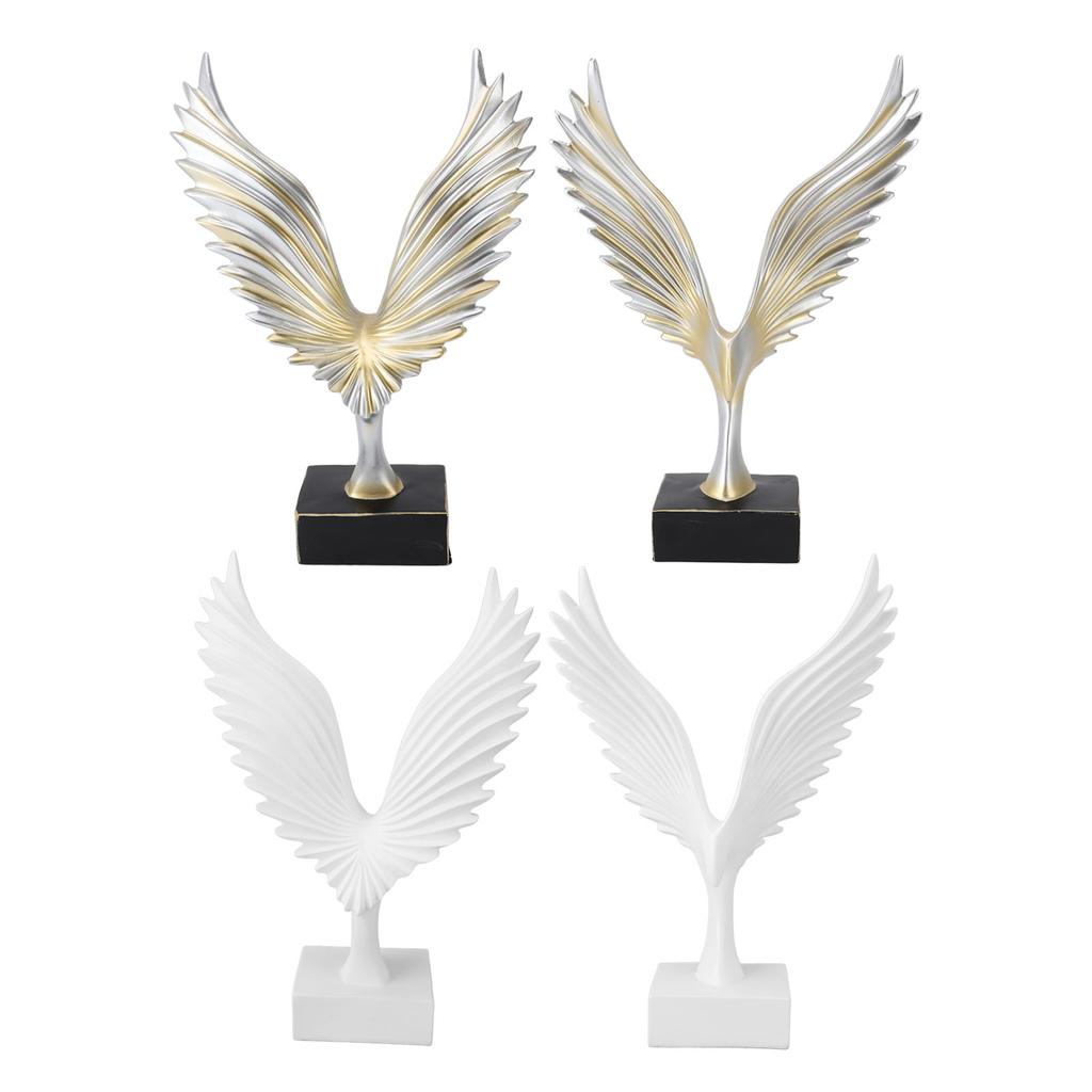 Resin Eagle Figurine Home Decor Abstract Eagle Wing Statue Sculpture Ornament Crafts Office Desk Dec