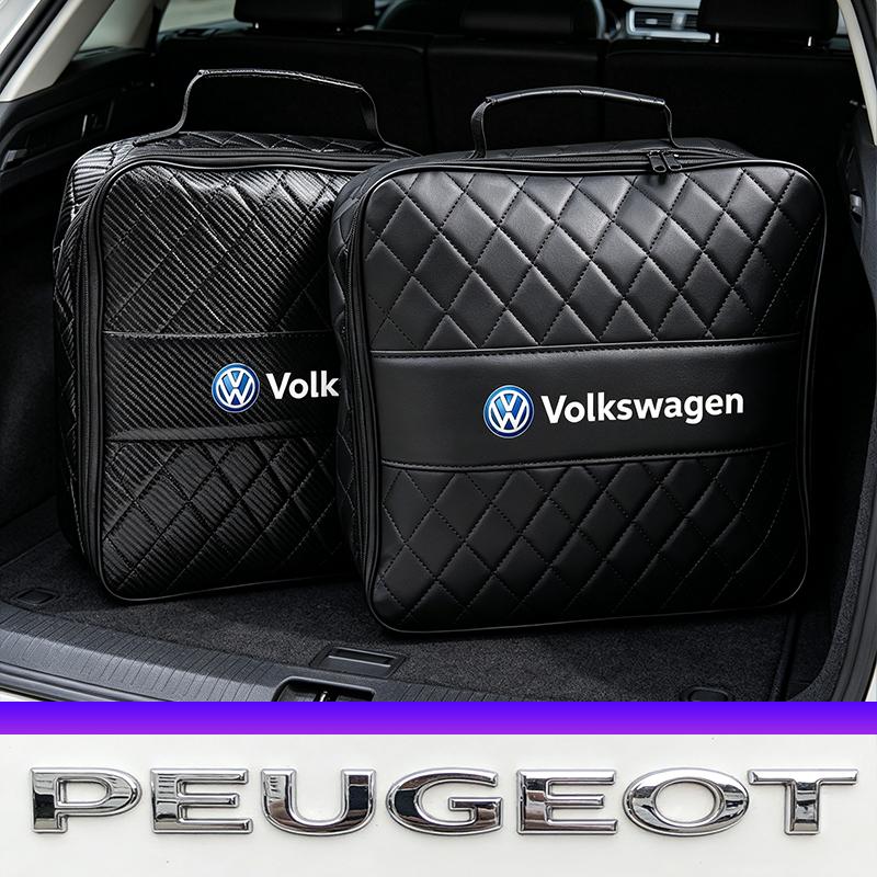 Car Charging Gun Storage Bag Electric Charger Gun Organizer Valve Cap For VW Golf Amarok T5 Phaeton Teramont ID3 Tiguan T-Cross BEW1