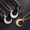 Hot Selling New Stainless Steel Personalized Text Moon Pendant In Stock