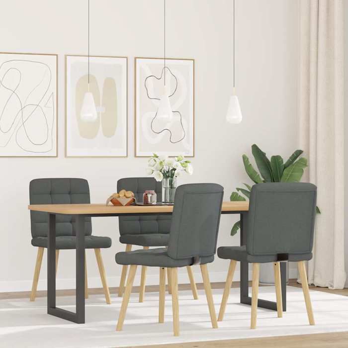 VidaXL Chaises à manger lot de 4 gris foncé tissu 3315192