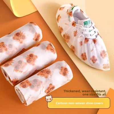 Одноразовые мультяшные утолщенные бытовые противоскользящие удобные износостойкие бахилы