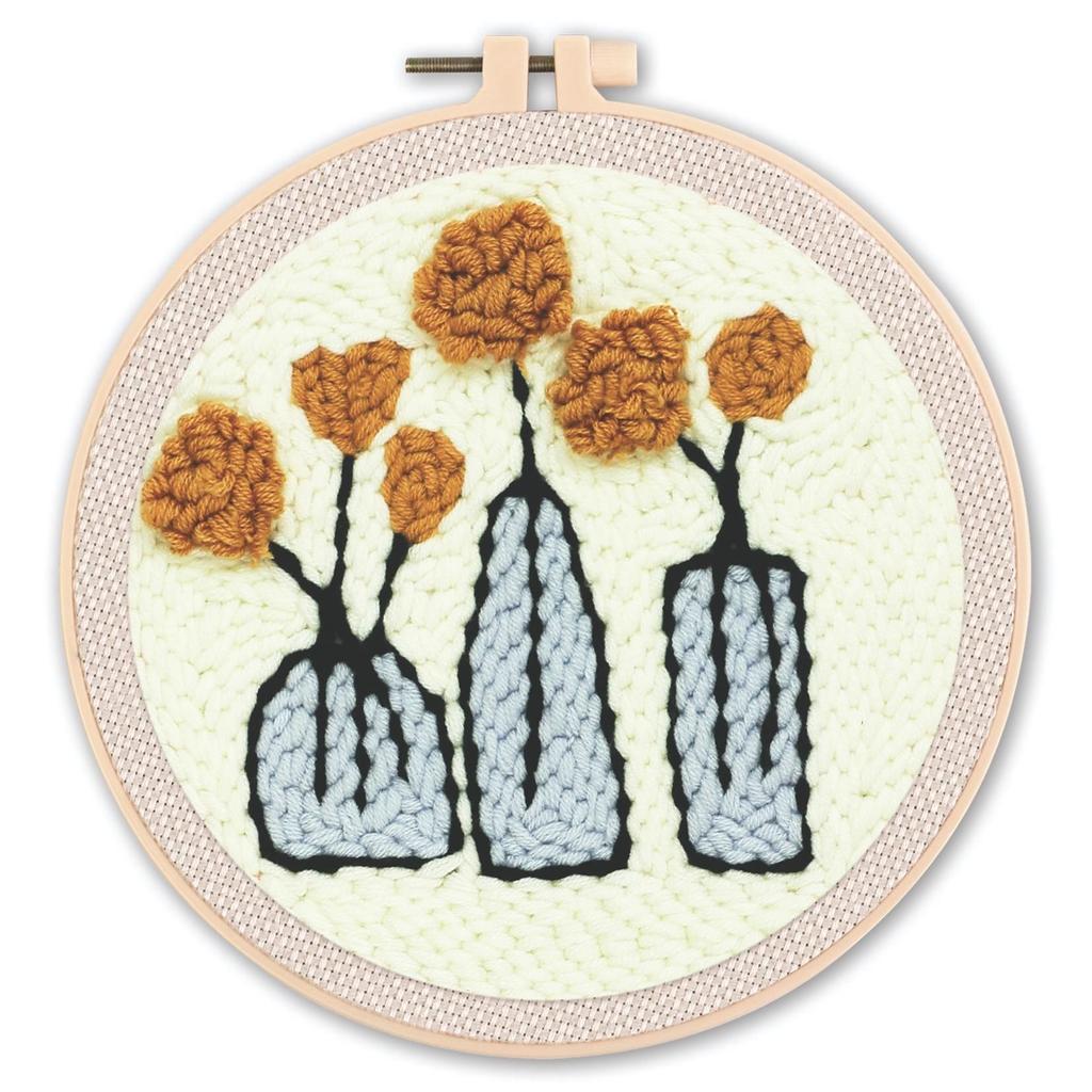 1 шт. Подставка с зеленым растительным и цветочным узором, вышивка русским швом, набор пряжи для DIY, вышивка крестом