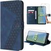 Protective Case - BOOLING - for Samsung Galaxy A05s - Navy Blue PU Leather - Card Pocket - Multi-Position Stand