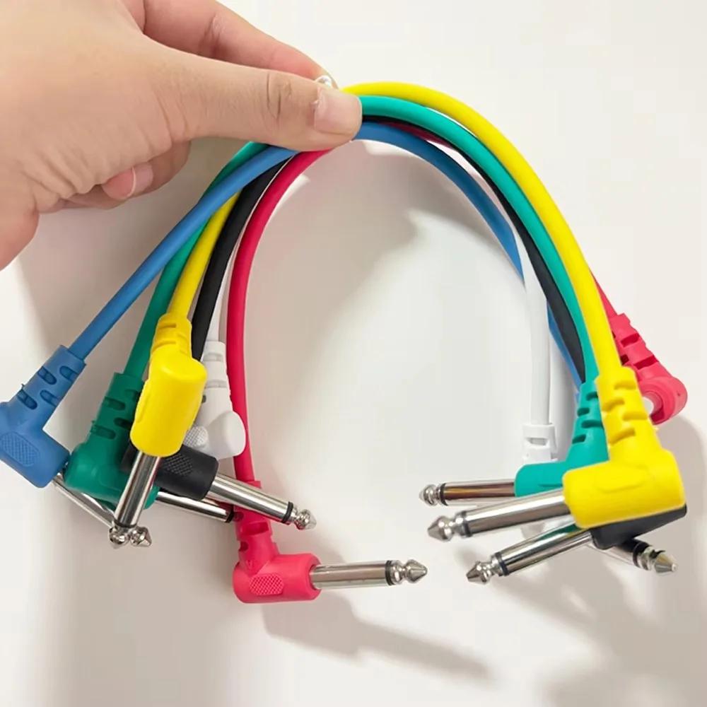 6 шт. Аудиокабель для аудио электрогитары бас-гитары музыки TS 1/4" Прямоугольный Инструментальные части Аксессуары