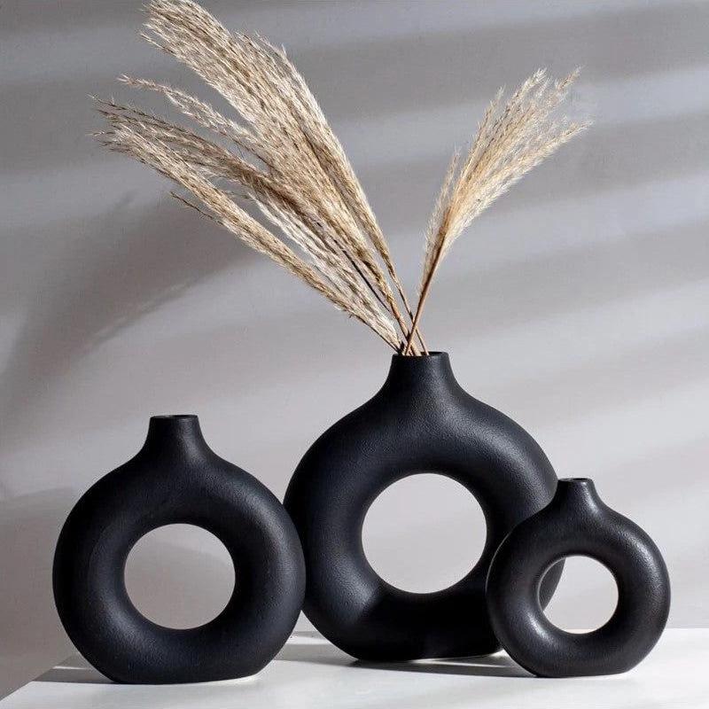 Пластиковая ваза Nordic White Creative Spiral Flower Vases Pamas Grass Pot Aesthetics Flower Arrangement Container Home Table Decor