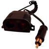 Double 12/24V Cigarette Lighter Socket - HTC EQUIPMENT - With 10A Fuse