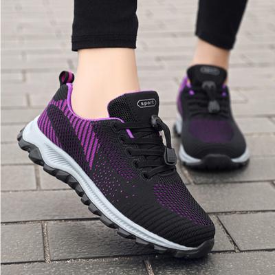 Модные дышащие женские кроссовки для бега, легкие противоскользящие женские спортивные туфли, мягкие женские кроссовки на шнуровке, модные теннисные кроссовки