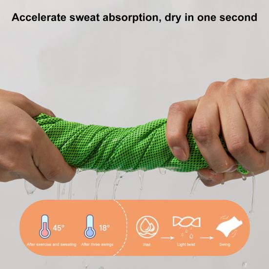 Sport Towel Sweat Absorption Quick-drying Dense Mesh Sun Protection Fast Cooling No