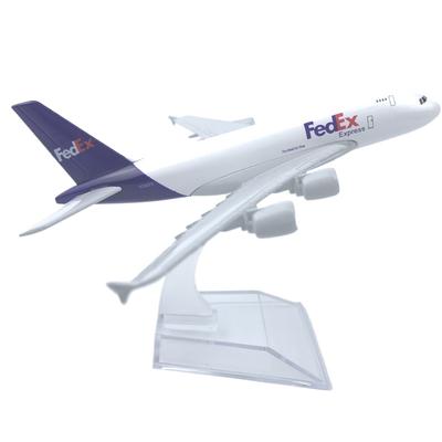 1/400 Реплика Fedex Airways A380 Литая модель самолета 16 см Пластиковая подставка Шасси Сплав Игрушка Аэропорт Авиалайнер Декорация