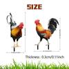2× Петух Статуя Курицы Для Сада На Открытом Воздухе Двор Украшение Художественная Фигура Скульптура