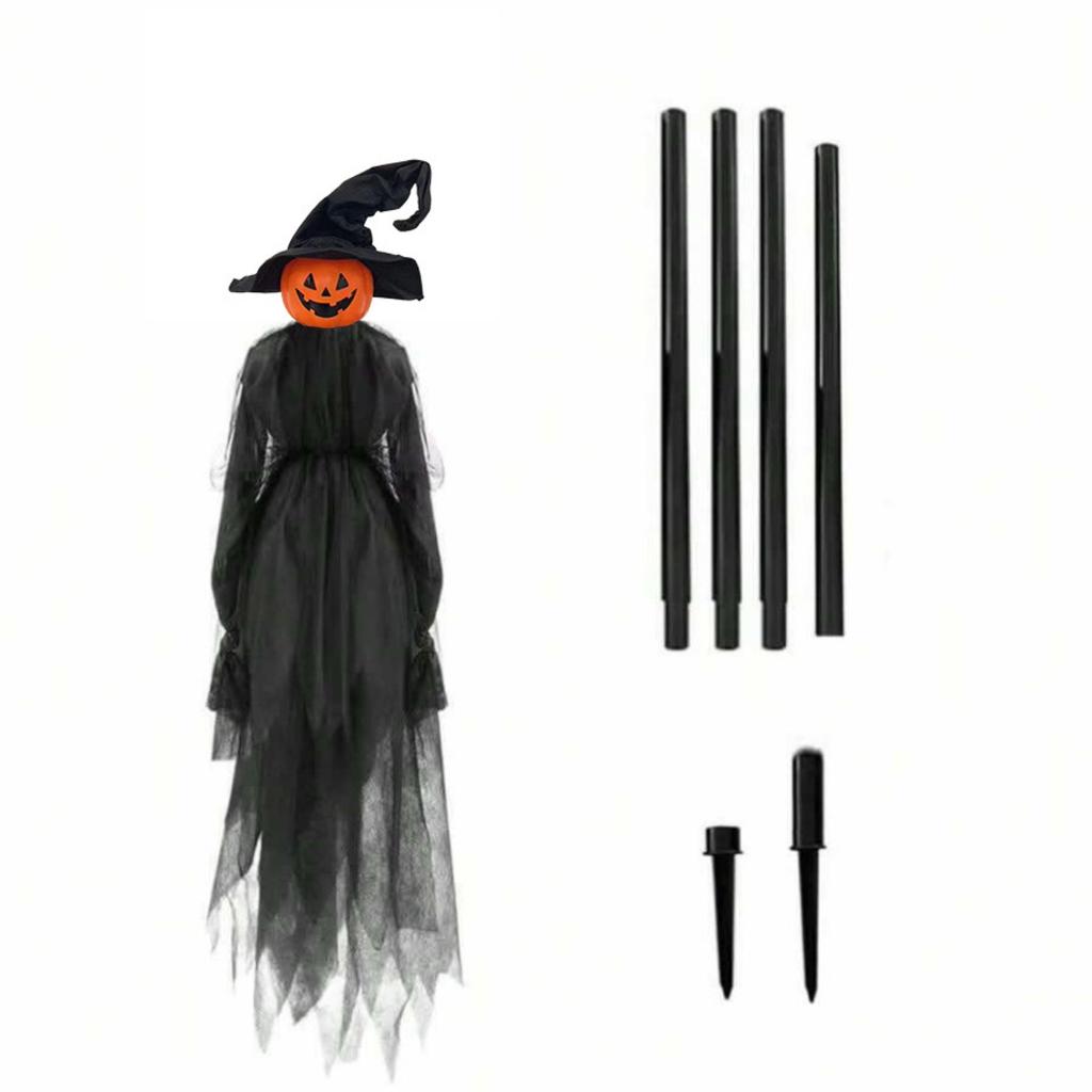 Halloween Witch Seven-Color Voice-Controlled Hand-Holding Decoration, Haunted House Party Setup Props, Sensing Clothes