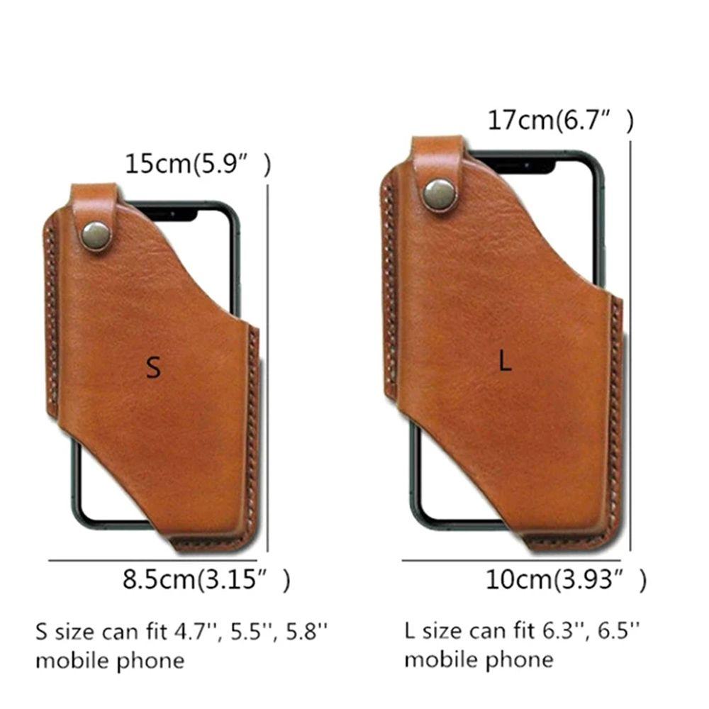 Bag PU Leather Phone Protective Sheath Phone Wallet Mobile Phone Bag Belt Waist Bag Phone Waist Bag
