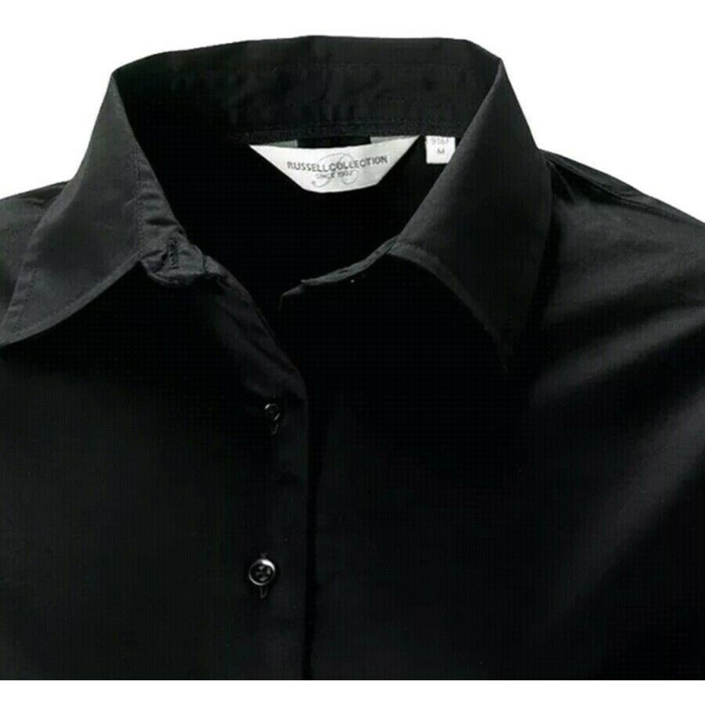 Russell Collection Ladies/Womens Long Sleeve Easy Care Oxford Shirt